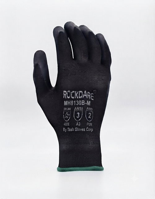 Gloves - Black polyester (M) - 1 dz