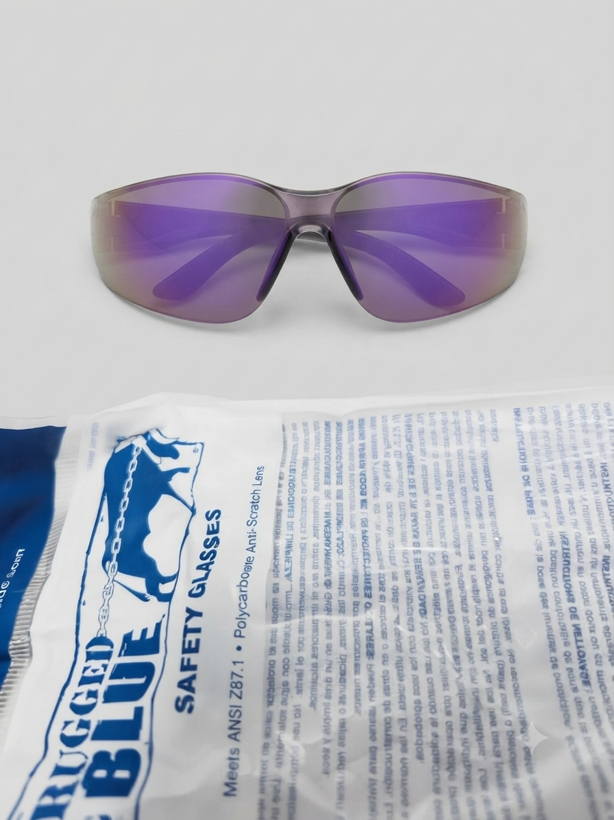 Lensses - Blue Mirror ANSI Z87.1 (12 Pcs) UV Protection